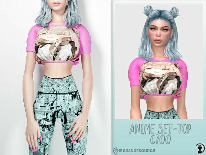 Anime Set-Top C700 By Turksimmer Sims 4 CC