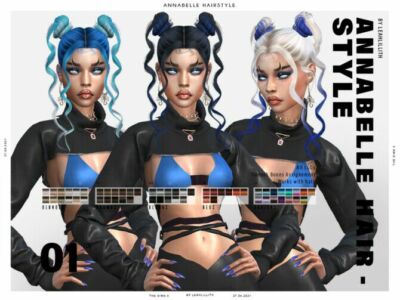 Annabelle Hairstyle By Leah Lillith Sims 4 CC