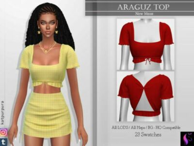 Araguz Top By Katpurpura Sims 4 CC