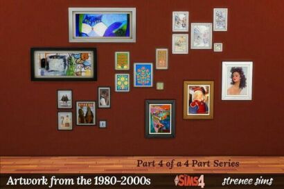 Artwork From The 1980-2000S At Strenee Sims Sims 4 CC