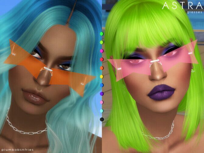 Astra Glasses By Plumbobs N Fries Sims 4 CC