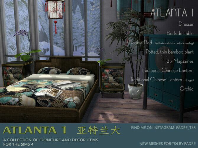 Atlanta 1 Furniture And Deco By Padre Sims 4 CC