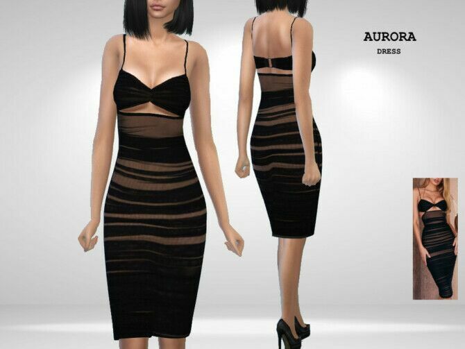 Aurora Dress By Puresim Sims 4 CC