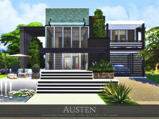 Austen House By Rirann Sims 4 CC