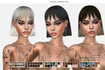 Avery Hair By Leah Lillith Sims 4 CC