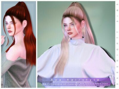 AYA Hairstyle By Darknightt Sims 4 CC