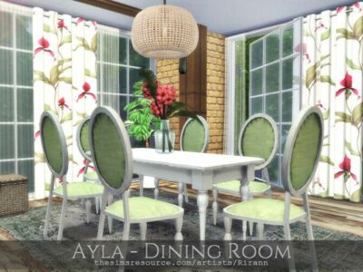 Ayla Dining Room By Rirann Sims 4 CC
