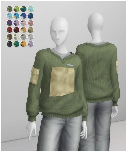 Basic Sweater V F At Rusty Nail Sims 4 CC