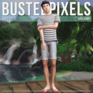 Basic TEE V2 At Busted Pixels Sims 4 CC