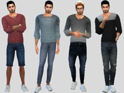 Basic V-Neck Shirt By Mclaynesims Sims 4 CC