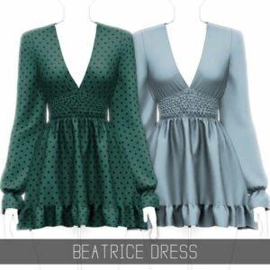 Beatrice Short Dress At Simpliciaty Sims 4 CC