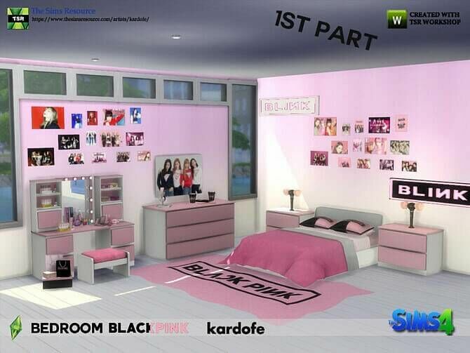 Bedroom Blackpink 1ST Part By Kardofe Sims 4 CC