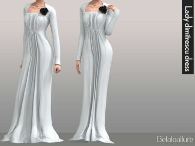 Belaloallure Lady Dimitrescu Dress By Belal1997 Sims 4 CC