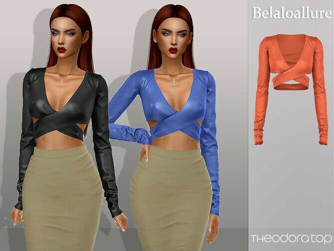 Belaloallure Theodora TOP By Belal1997 Sims 4 CC