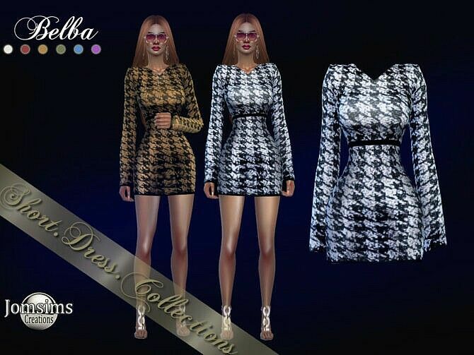 Belba Dress By Jomsims Sims 4 CC