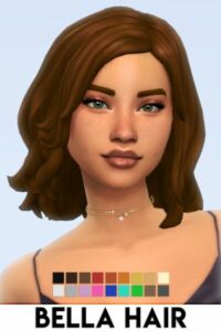 Bella Hair At Vikai Sims 4 CC