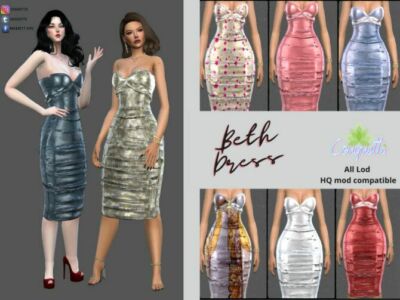 Beth Dress By Couquett Sims 4 CC