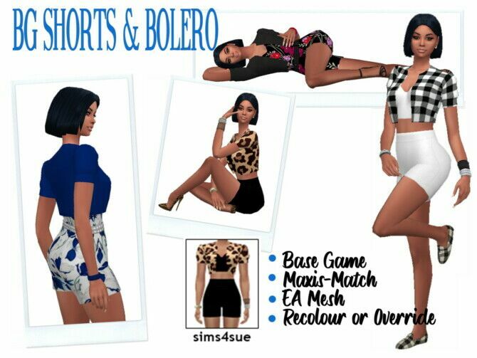 BG Shorts & Bolero At Sims4Sue Sims 4 CC