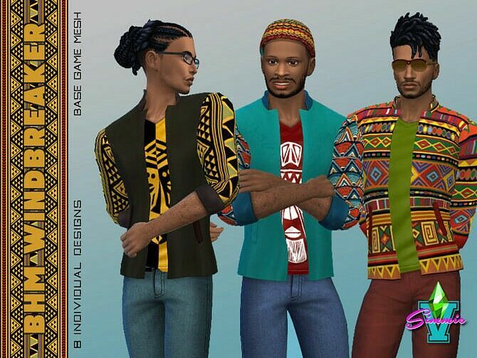 BHM Windbreaker By Simmiev Sims 4 CC