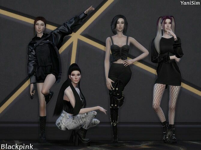 Blackpink #1 (Pose Pack) By Yanisim Sims 4 CC