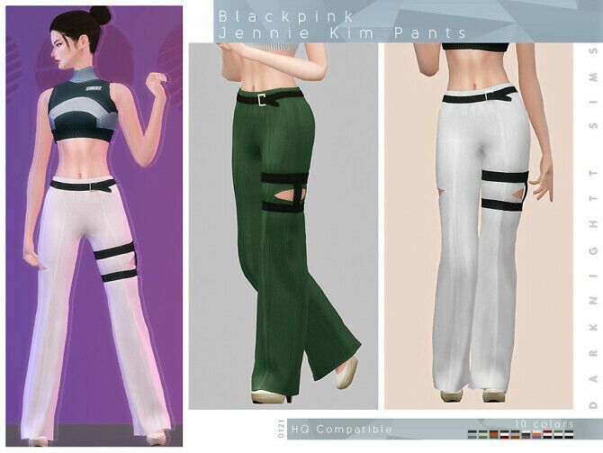 Blackpink Jennie KIM Pants (Kill This Love) By Darknightt Sims 4 CC