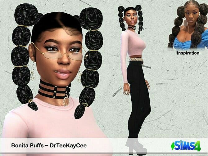 Bonita Pony Puffs Hair By Drteekaycee Sims 4 CC