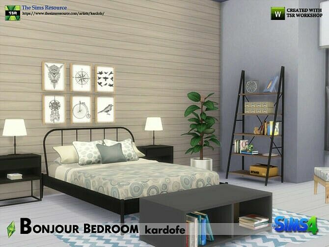 Bonjour Bedroom By Kardofe Sims 4 CC