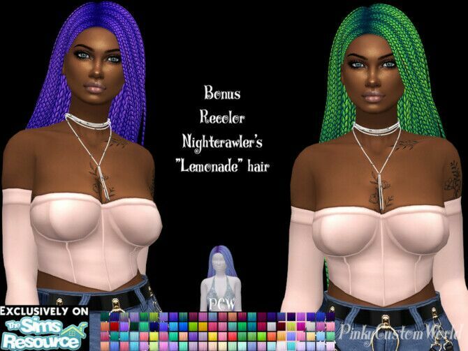 Bonus Recolor Of Nightcrawler’s Lemonade Hair By Pinkycustomworld Sims 4 CC