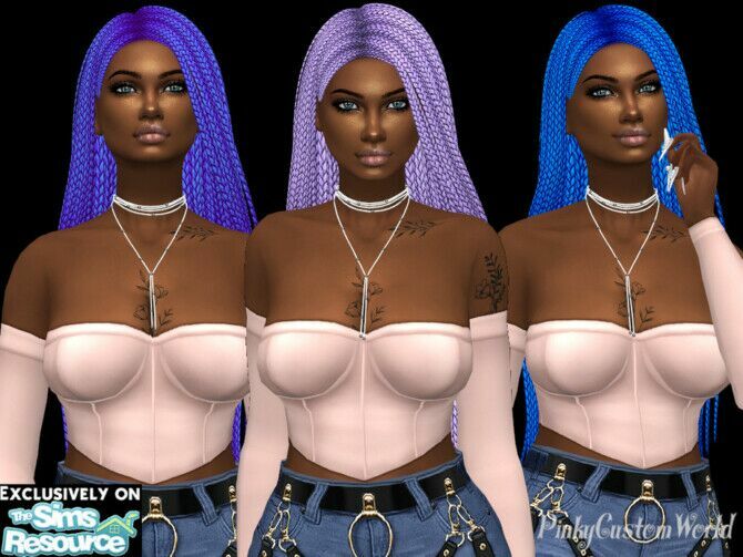 sims 4 cc bonus recolor of nightcrawlers lemonade hair by pinkycustomworld 2