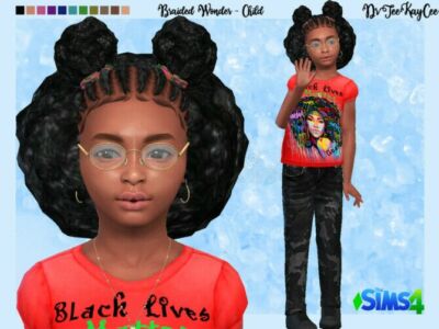 Braided Wonder Hair Child By Drteekaycee Sims 4 CC