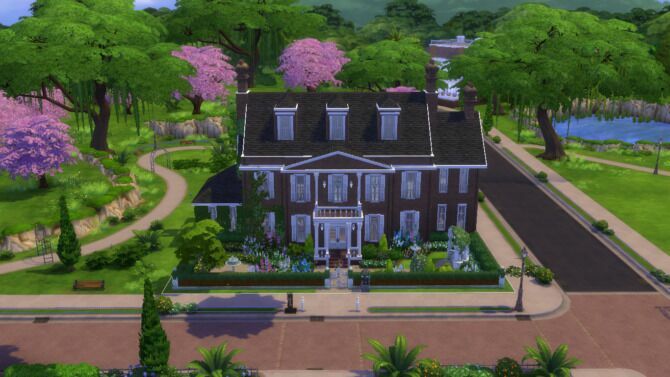 sims 4 cc british family manor by dixie nourmous 2