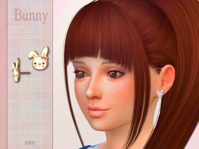 Bunny Child Earrings By Suzue Sims 4 CC