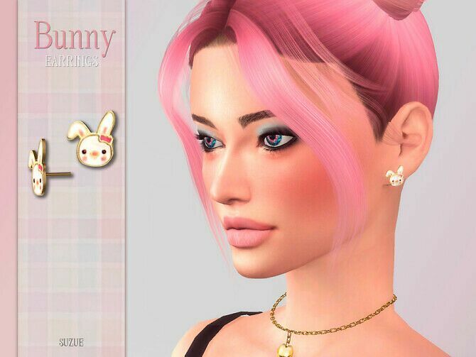 Bunny Earrings By Suzue Sims 4 CC