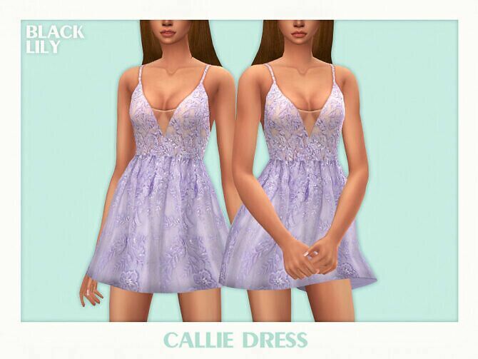 Callie Dress By Black Lily Sims 4 CC