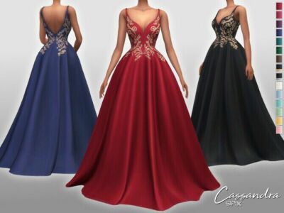 Cassandra Dress By Sifix Sims 4 CC