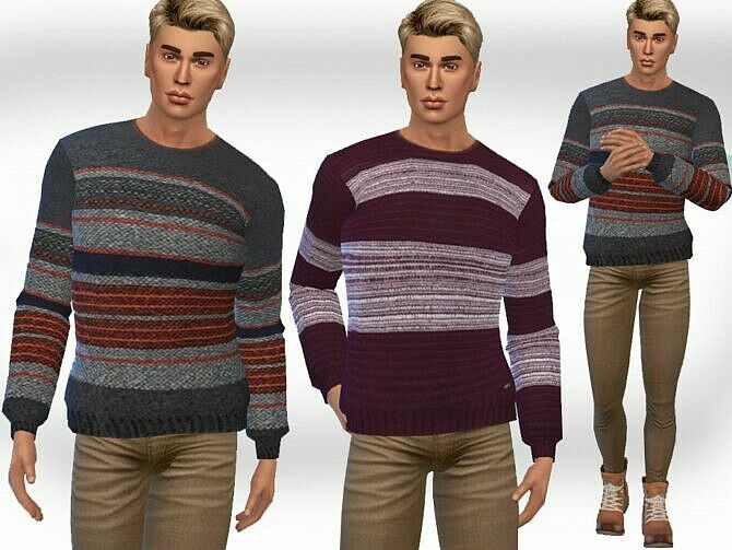 Casual Round Neck Pullovers M By Saliwa Sims 4 CC