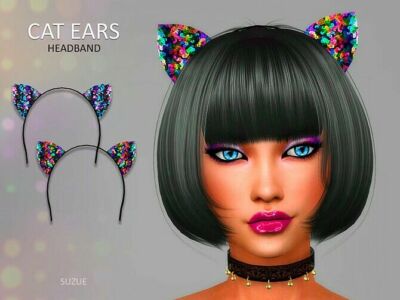 CAT Ears Headband By Suzue Sims 4 CC