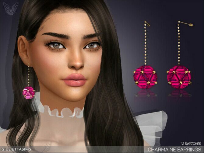 Charmaine Earrings By Feyona Sims 4 CC