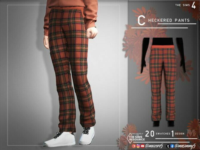 Checkered Pants By Mazero5 Sims 4 CC