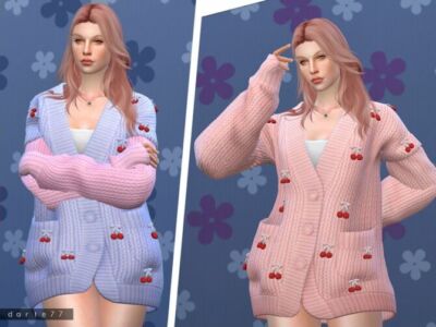 Cherry Knit Sweater Af By Darte77 Sims 4 CC