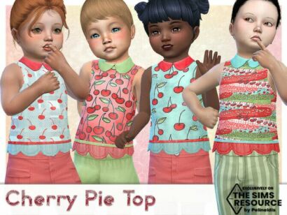 Cherry Pie Top By Pelineldis Sims 4 CC