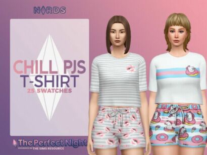 Chill Pjs T-Shirt By Nords Sims 4 CC