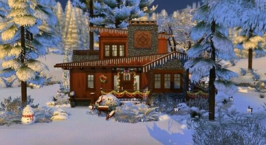 Christmas Cabin By Pyrenea At Sims Artists