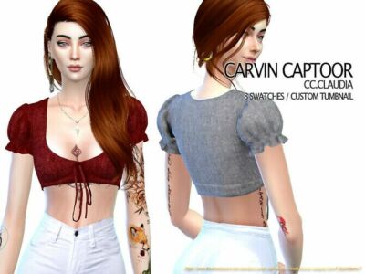 Claudia TOP By Carvin Captoor Sims 4 CC