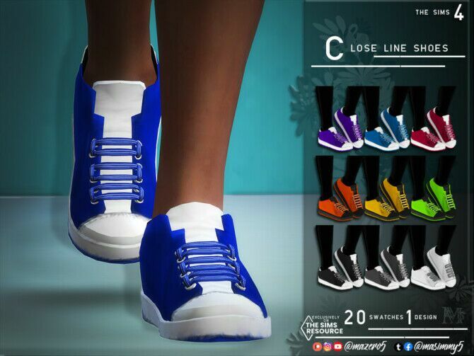 Close Line Shoes By Mazero5 Sims 4 CC