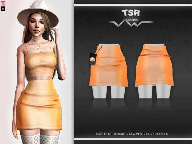 Clothes Set-139 (Skirt) Bd499 By Busra-Tr Sims 4 CC