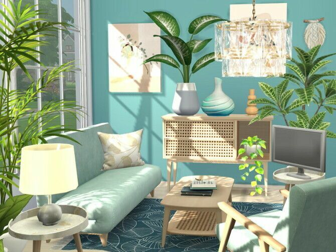 Coastal Living Room By Flubs79 Sims 4 CC