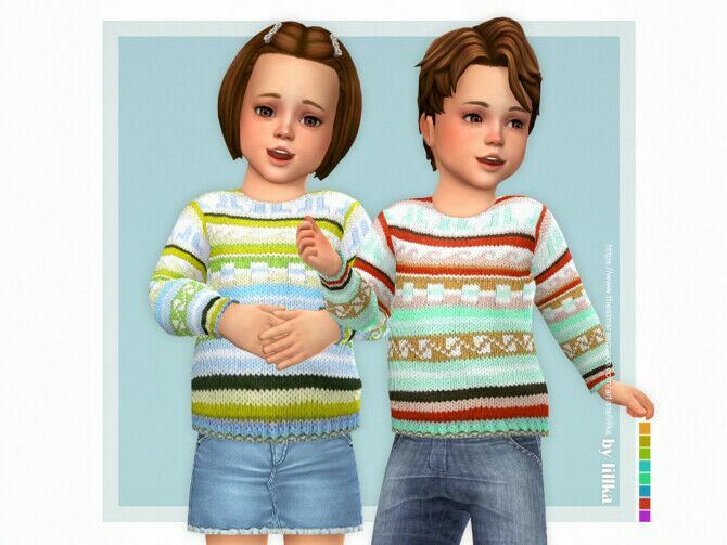 Cozy Sweater For Toddler By Lillka Sims 4 CC