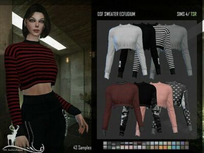 Crop Sweater Ecfugium By Dansimsfantasy Sims 4 CC