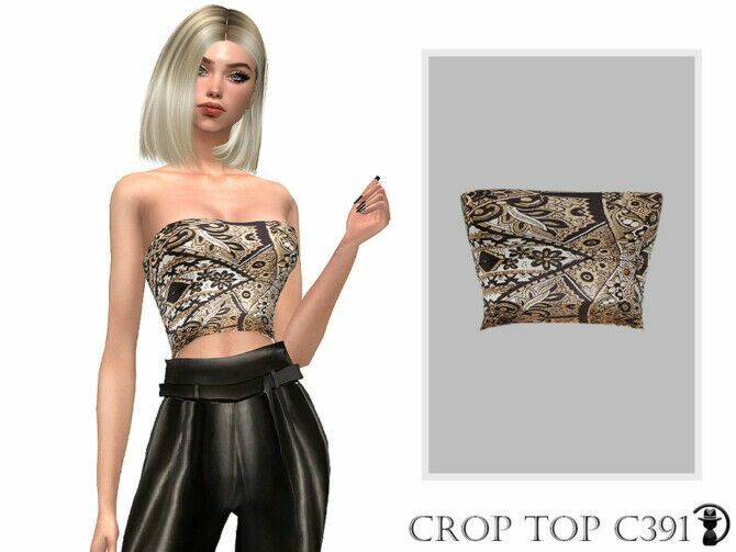 Crop Top C391 By Turksimmer Sims 4 CC